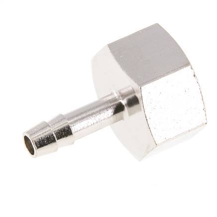 G 1/2'' x 6mm Nickel plated Brass Hose barb 16 Bar [2 Pieces]