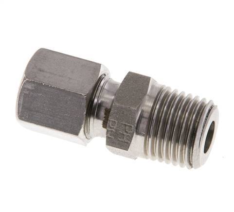 R 1/4'' Male x 8LL Stainless steel Straight Cutting Ring 100 Bar DIN 2353