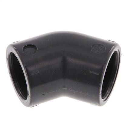 PVC 45deg Elbow Fitting Socket 20x28mm [5 Pieces]