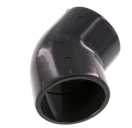 PVC 45deg Elbow Fitting Socket 63x75mm