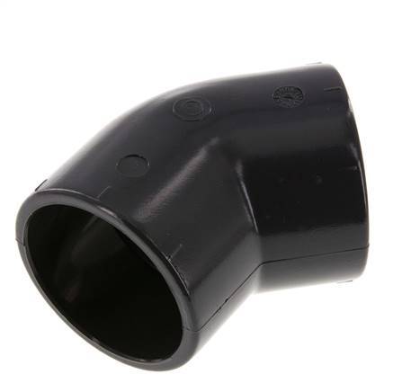 PVC 45deg Elbow Fitting Socket 63x75mm