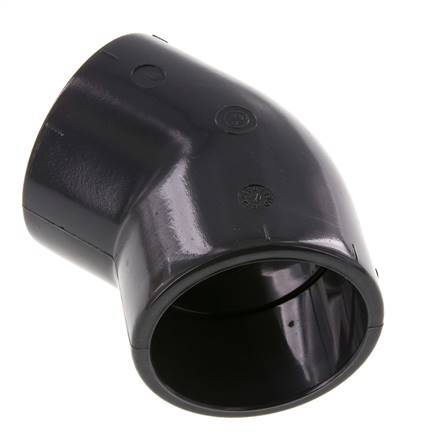 PVC 45deg Elbow Fitting Socket 63x75mm