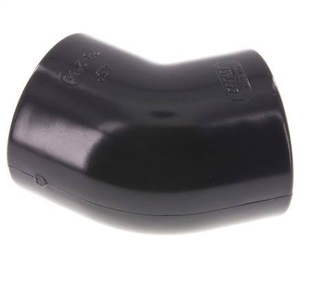 PVC 45deg Elbow Fitting Socket 75x88mm