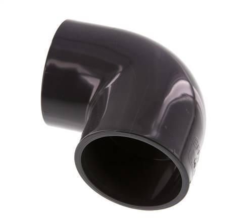 PVC 90deg Elbow Fitting Socket 63x74mm [2 Pieces]