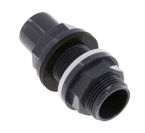 PVC Bulkhead Fitting Socket 20x25mm