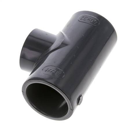 PVC Reducing Tee Fitting Socket 40 to 32mm [2 Pieces]