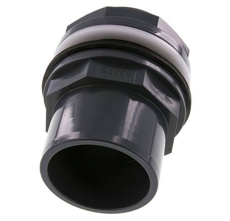 PVC Bulkhead Fitting Socket 63x75mm