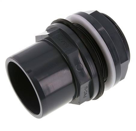 PVC Bulkhead Fitting Socket 63x75mm