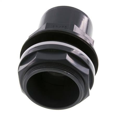 PVC Bulkhead Fitting Socket 63x75mm