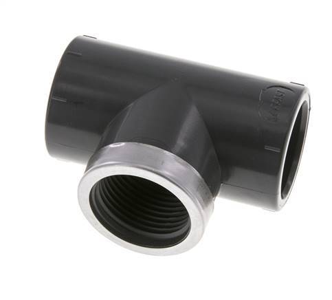 PVC Tee Fitting Female Socket 32mm x Female Rp1''