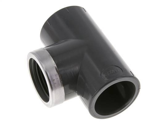 PVC Tee Fitting Female Socket 32mm x Female Rp1''