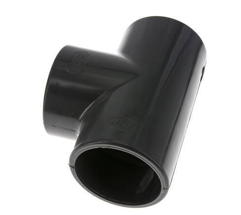 PVC Tee Fitting Female Socket 75mm x Female Rp2-1/2''