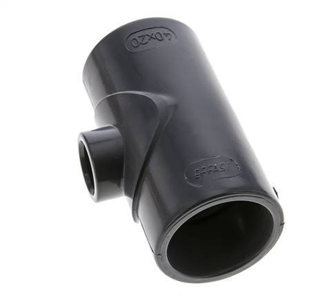 PVC Reducing Tee Fitting Socket 40 to 20mm [2 Pieces]