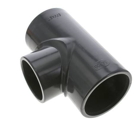 PVC Reducing Tee Fitting Socket 90 to 75mm