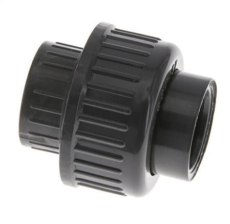 PVC Union Fitting Female Socket 20mm x Female Rp 1/2'' FKM