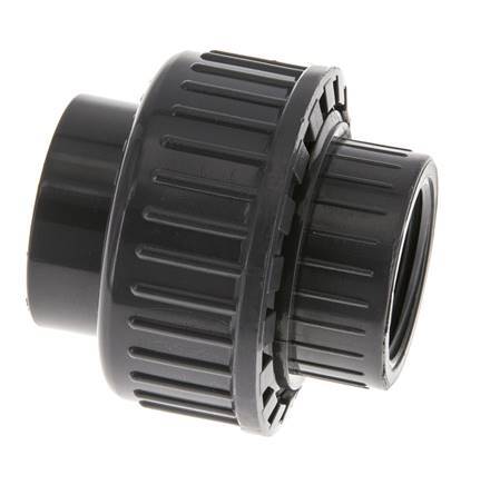 PVC Union Fitting Female Socket 25mm x Female Rp 3/4'' FKM