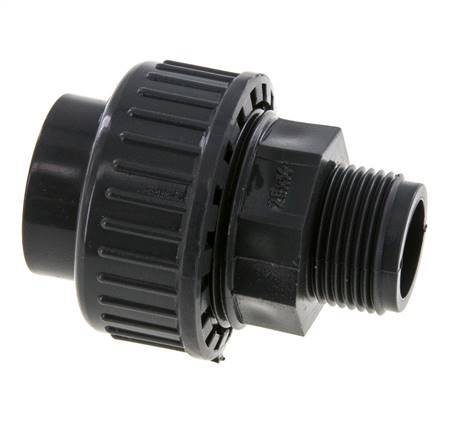 PVC Union Fitting Female Socket 25mm x Male R 3/4'' FKM