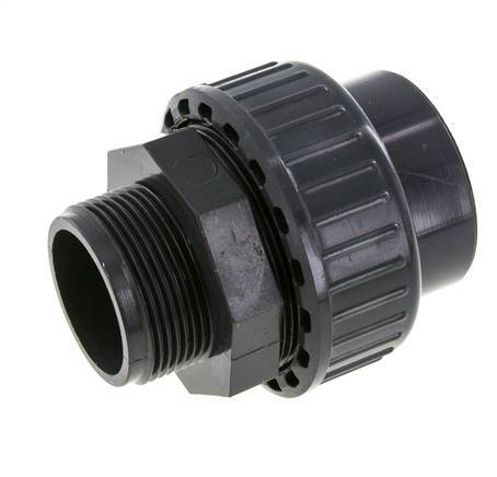 PVC Union Fitting Female Socket 50mm x Male R 1-1/2'' EPDM