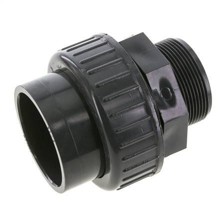 PVC Union Fitting Female Socket 63mm x Male R 2'' EPDM