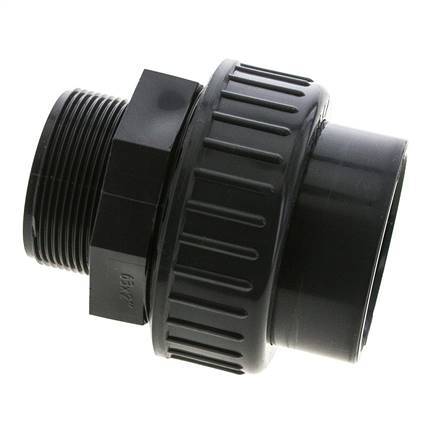 PVC Union Fitting Female Socket 63mm x Male R 2'' FKM
