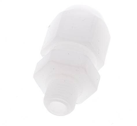 10x12mm & G1/2'' PVDF Straight Hose Fitting with Male Threads 10bar/145psi