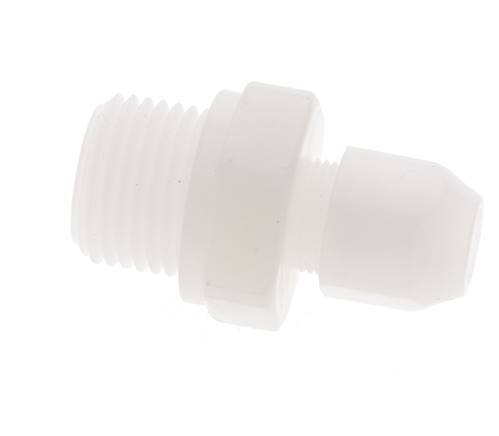 6x8mm & G1/2'' PVDF Straight Hose Fitting with Male Threads 10bar/145psi