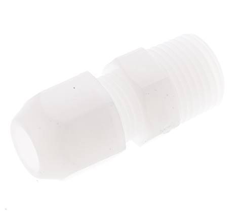 10x12mm & R3/8'' PP Elbow Hose Fitting with Male Threads 10bar/145psi [2 Pieces]