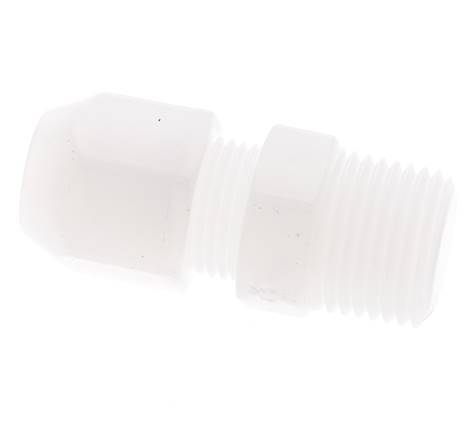 6x8mm & R1/8'' PP Elbow Hose Fitting with Male Threads 10bar/145psi [2 Pieces]