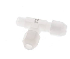 4x6mm & R1/8'' PVDF Right Angle Tee Hose Fitting with Male Threads 10bar/145psi