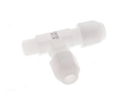 4x6mm & R1/8'' PVDF Right Angle Tee Hose Fitting with Male Threads 10bar/145psi