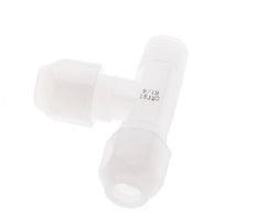 6x8mm & R1/4'' PVDF Right Angle Tee Hose Fitting with Male Threads 10bar/145psi