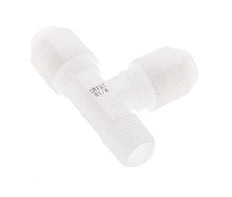 6x8mm & R1/4'' PVDF Right Angle Tee Hose Fitting with Male Threads 10bar/145psi