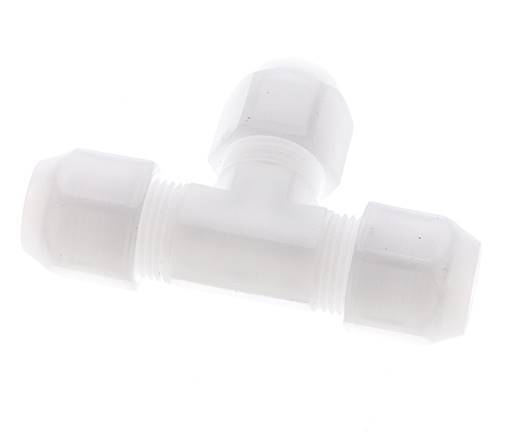 6x8mm PVDF T-Shape Hose Fitting 10bar/145psi