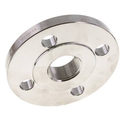 Threaded Flange DN125-PN16 Rp 5'' Stainless Steel 1.4571 DIN 2566 And EN 1092-1 (Type 13)