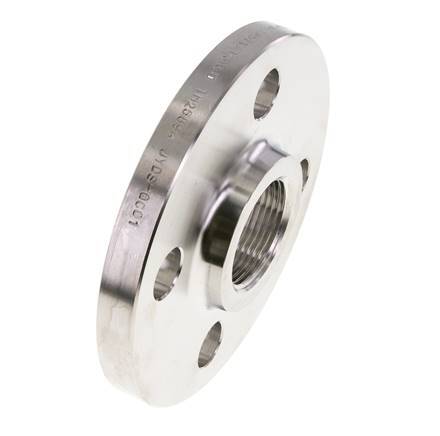 Threaded Flange DN100-PN16 Rp 4'' Stainless Steel 1.4571 DIN 2566 And EN 1092-1 (Type 13)