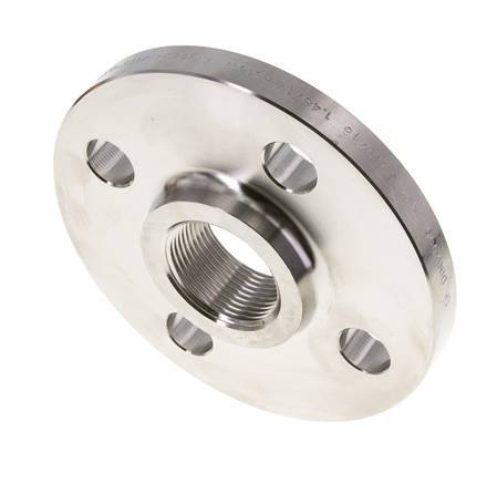 Threaded Flange DN125-PN16 Rp 5'' Stainless Steel 1.4571 DIN 2566 And EN 1092-1 (Type 13)