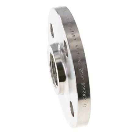 Threaded Flange DN100-PN16 Rp 4'' Stainless Steel 1.4571 DIN 2566 And EN 1092-1 (Type 13)