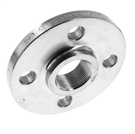 Threaded Flange DN100-PN16 Rp 4'' Zinc-Plated Steel DIN 2566 And EN 1092-1 (Type 13)