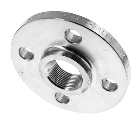 Threaded Flange DN125-PN16 Rp 5'' Zinc-Plated Steel DIN 2566 And EN 1092-1 (Type 13)