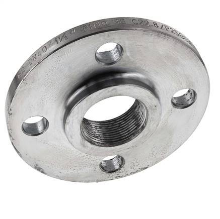 Threaded Flange DN40-PN16 Rp 1-1/2'' Zinc-Plated Steel DIN 2566