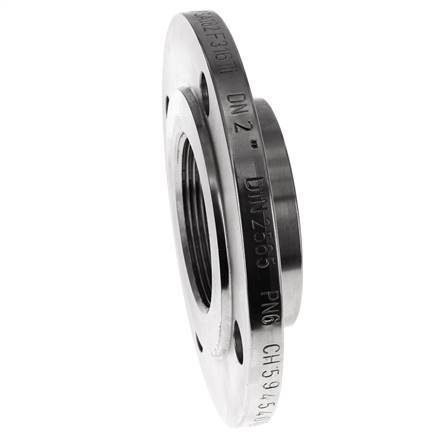 Threaded Flange DN80-PN6 Rp 3'' Stainless Steel 1.4571 DIN 2565 And EN 1092-1 (Type 13)