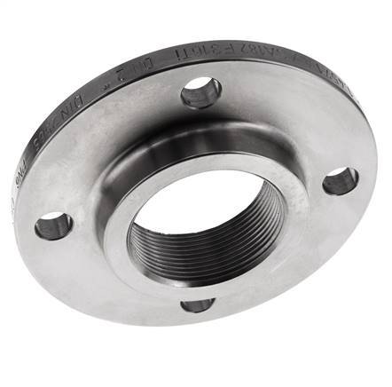 Threaded Flange DN80-PN6 Rp 3'' Stainless Steel 1.4571 DIN 2565 And EN 1092-1 (Type 13)