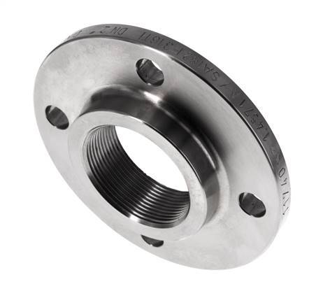 Threaded Flange DN80-PN6 Rp 3'' Stainless Steel 1.4571 DIN 2565 And EN 1092-1 (Type 13)