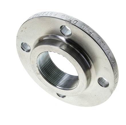 Threaded Flange DN50-PN6 Rp 2'' Zinc-Plated Steel DIN 2565 And EN 1092-1 (Type 13)