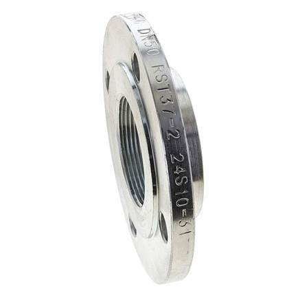 Threaded Flange DN50-PN6 Rp 2'' Zinc-Plated Steel DIN 2565 And EN 1092-1 (Type 13)