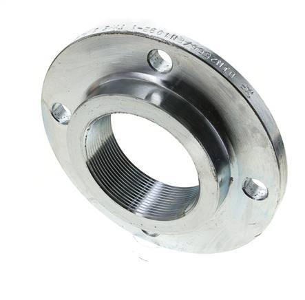 Threaded Flange DN65-PN6 Rp 2-1/2'' Zinc-Plated Steel DIN 2565 And EN 1092-1 (Type 13)