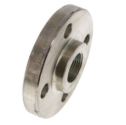 Threaded Flange DN25-PN40 Rp 1'' Zinc-Plated Steel DIN 2567 And EN 1092-1 (Type 13)