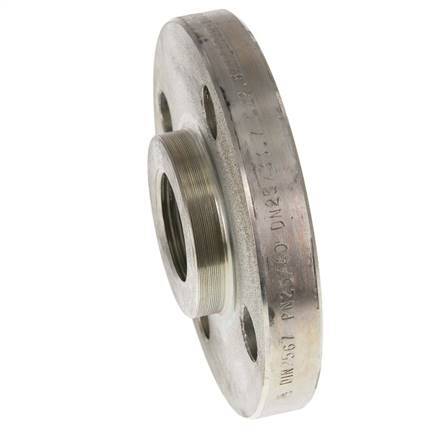 Threaded Flange DN25-PN40 Rp 1'' Zinc-Plated Steel DIN 2567 And EN 1092-1 (Type 13)