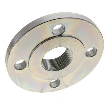 Threaded Flange DN40-PN40 Rp 1-1/2'' Zinc-Plated Steel DIN 2567 And EN 1092-1 (Type 13)