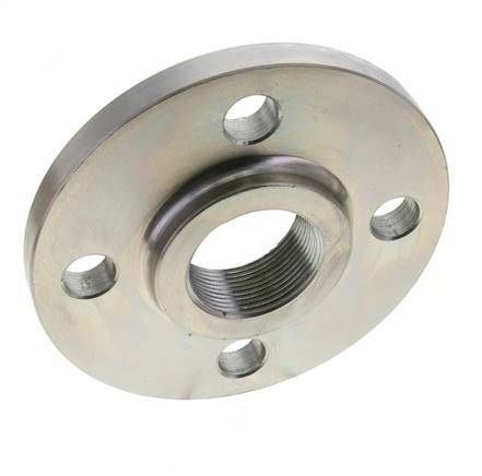 Threaded Flange DN50-PN40 Rp 2'' Zinc-Plated Steel DIN 2567 And EN 1092-1 (Type 13)